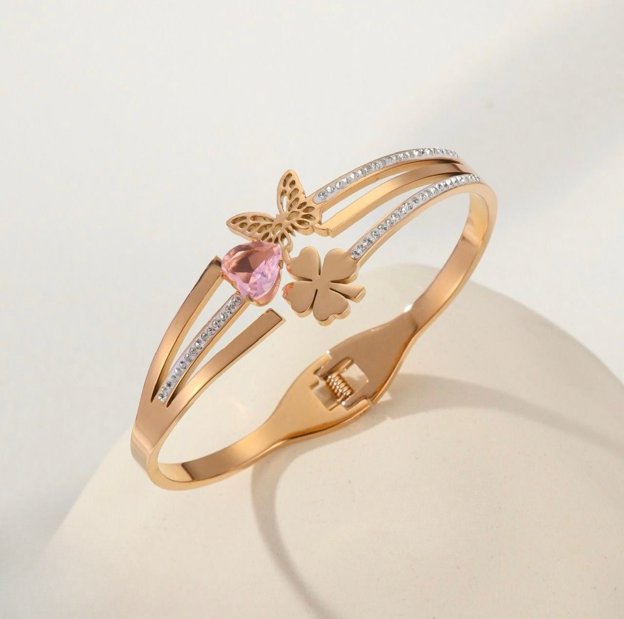Shraddha Rosegold Bracelet Kada | Artisanal Handmade Jewellery - Artisanal Jewellery