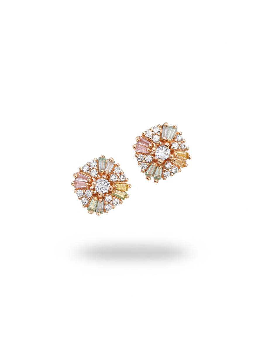 Clara Rose Gold-Plated Earrings | Artisanal Handmade Jewellery - Artisanal Jewellery