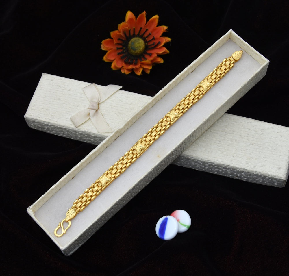 Royal Double Layer Gold Plated Bracelet for Men