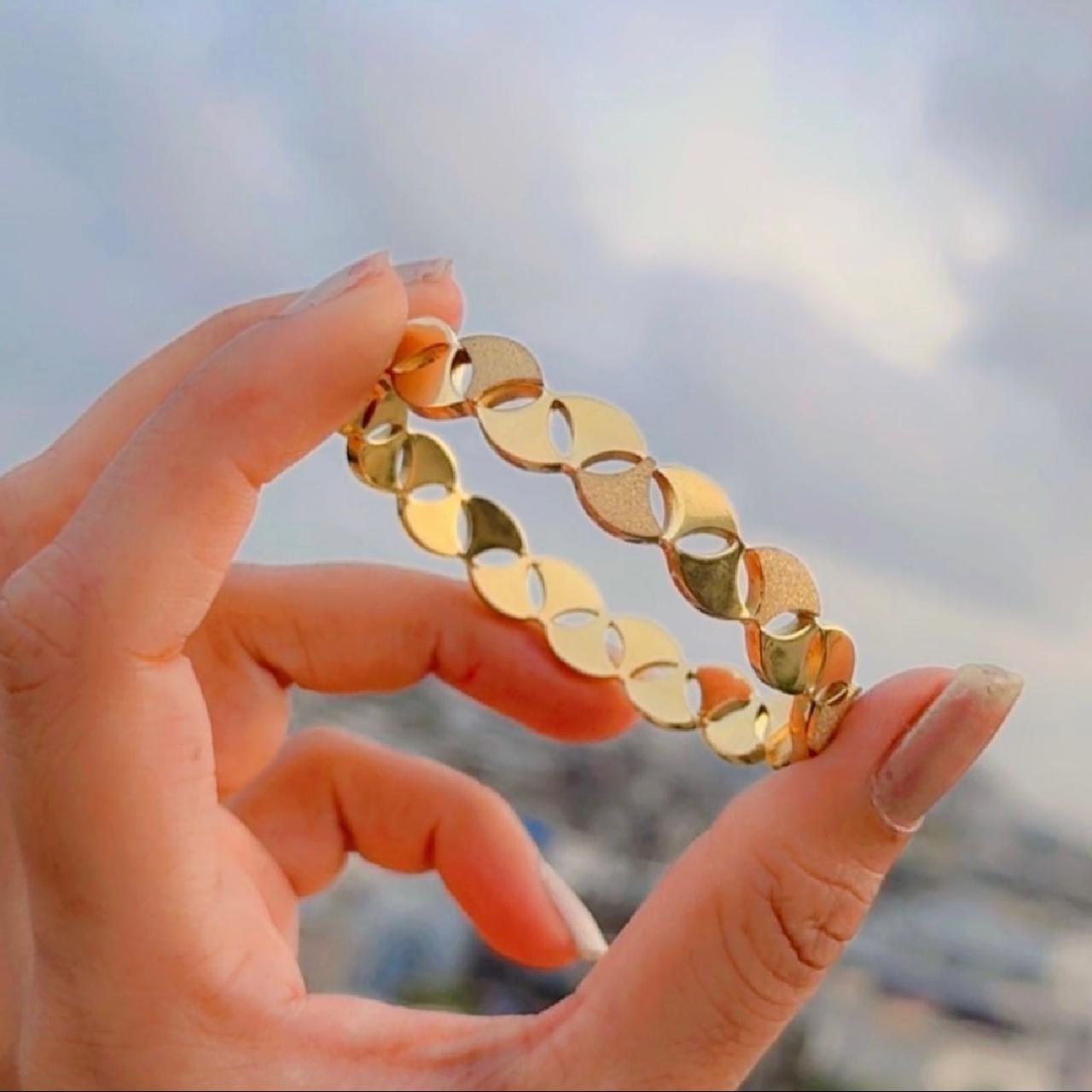 Kimaya 18K Gold Plated Bracelet Kada | Artisanal Handmade Jewellery - Artisanal Jewellery