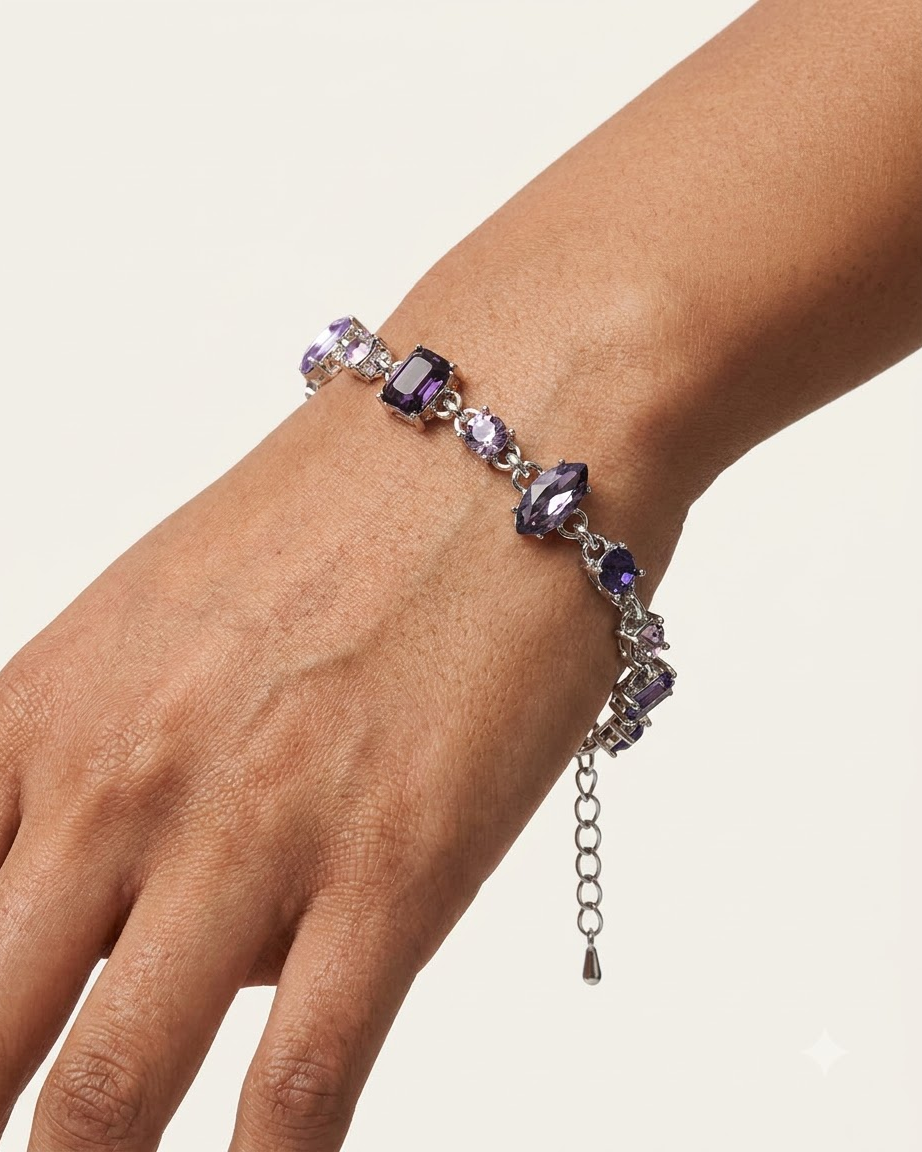 Amethyst Crystal Elegance Bracelet