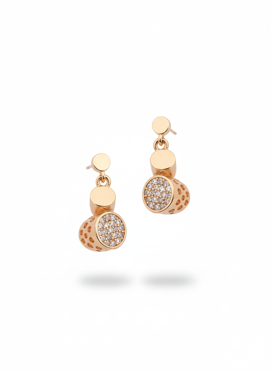 Sage Rose Gold-Plated Earrings | Artisanal Handmade Jewellery - Artisanal Jewellery