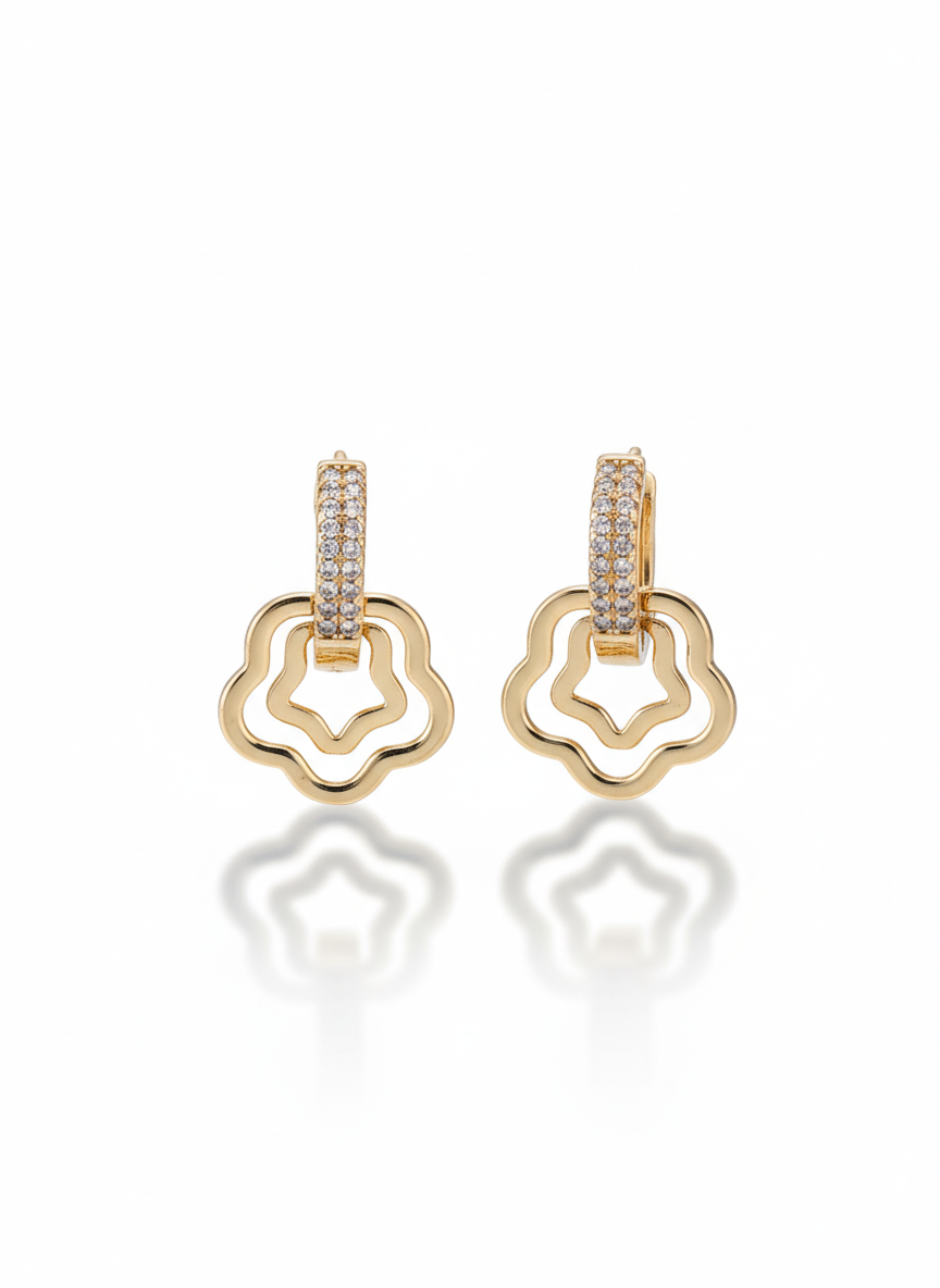 Star Kadi Rose Gold-Plated Earrings | Artisanal Handmade Jewellery - Artisanal Jewellery
