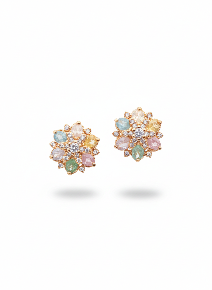 Tokyo Rose Gold-Plated Earrings | Artisanal Handmade Jewellery - Artisanal Jewellery