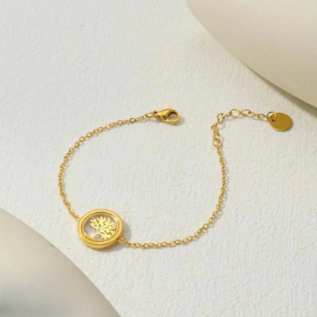 Tree 18K Gold Plated Bracelet | Artisanal Handmade Jewellery - Artisanal Jewellery