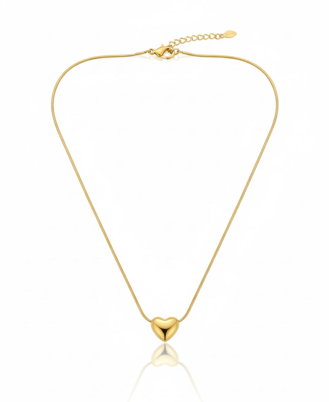 Gold Heart Pendant Necklace – Minimal Elegant Love Necklace for Women | Everyday Jewelry