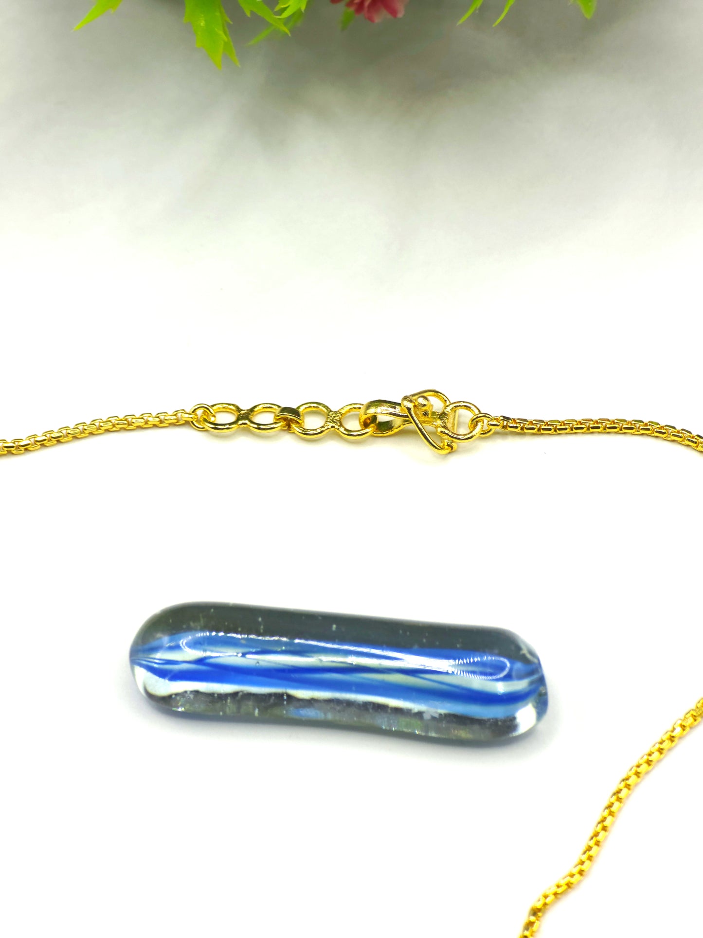 white heart 18k gold plated nacklace - Artisanal Jewellery