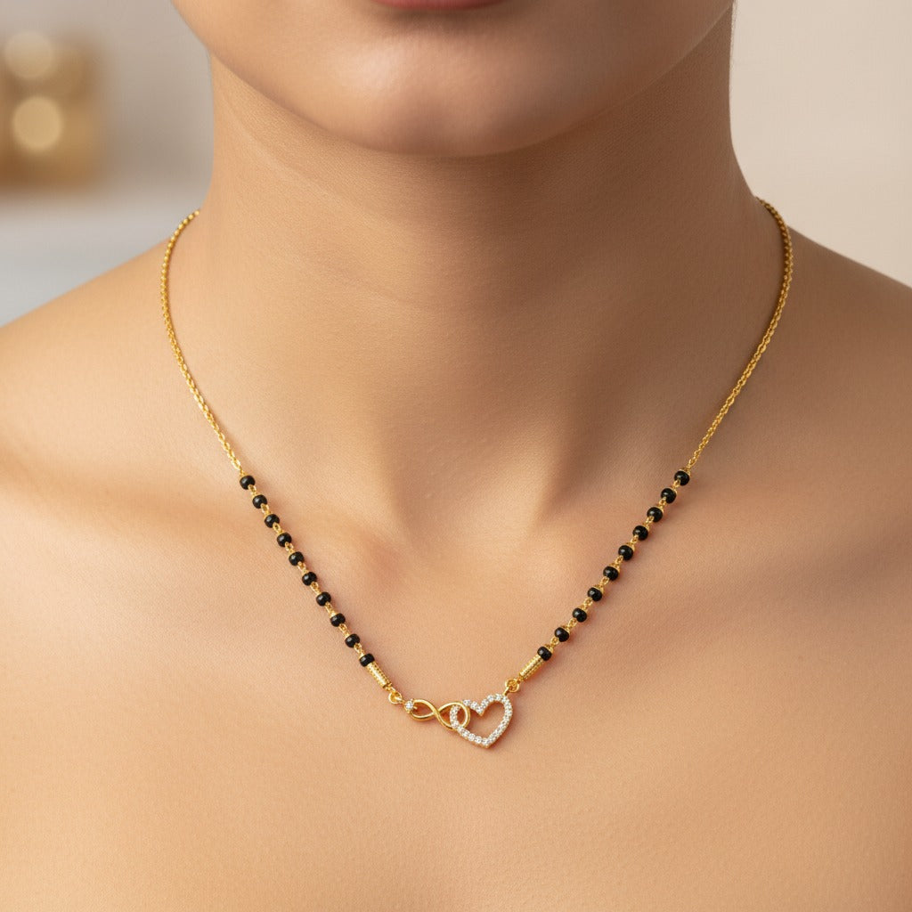 Eternal Love 18K Gold-Plated Mangalsutra | Artisanal Handmade Jewellery