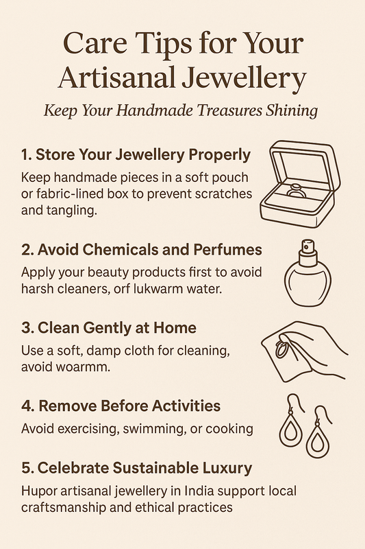 Care Tips for Your Artisanal Jewellery: Keep Your Handmade Treasures Shining