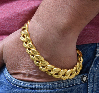 1 Gram Gold Plated Popular Pokal Bracelet for Men