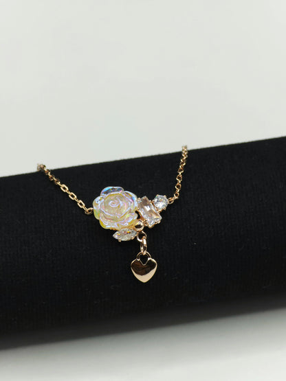 Rose Rose-Gold Necklace - Artisanal Jewellery