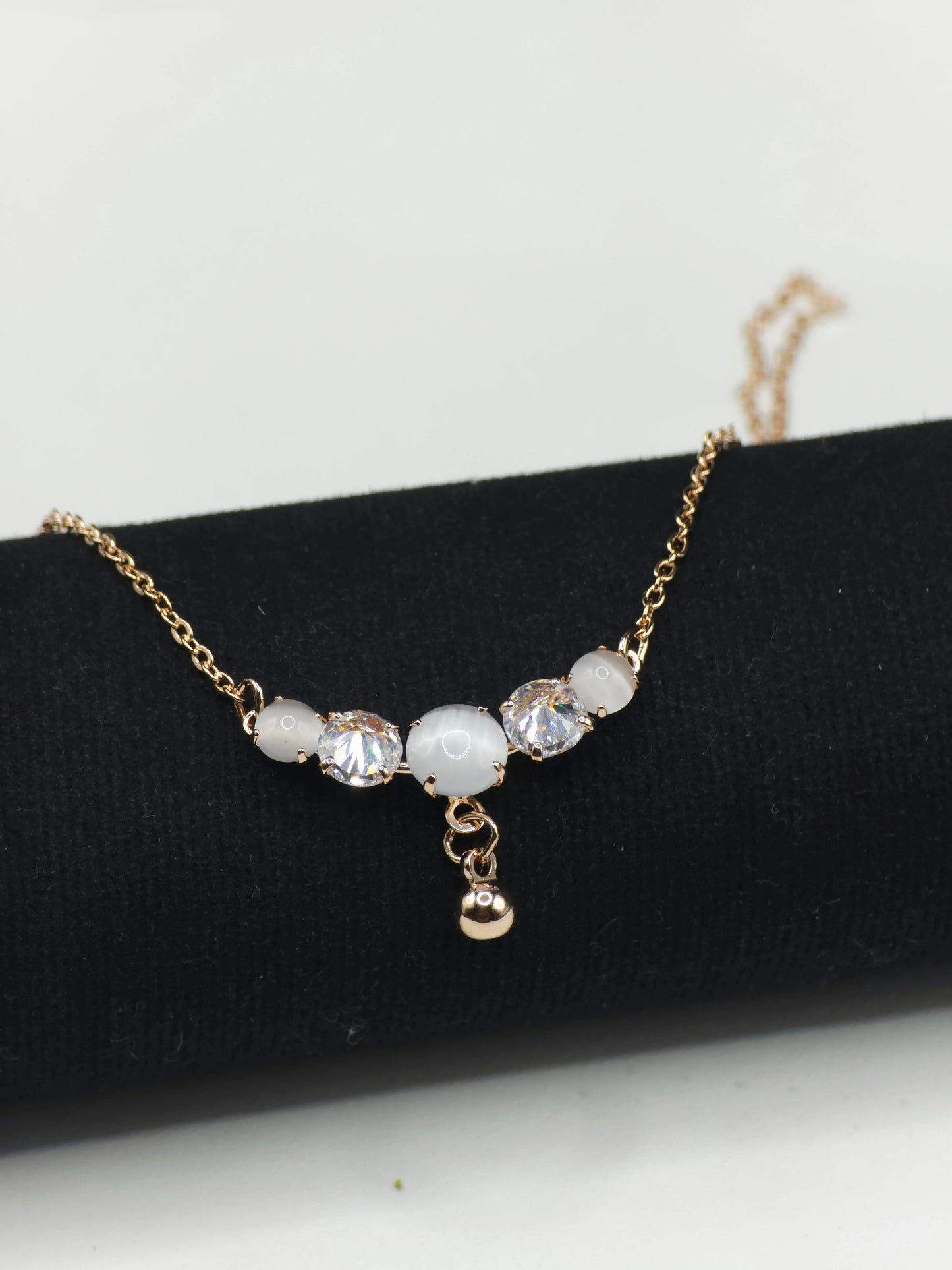 Water Art Rose-Gold Necklace - Artisanal Jewellery