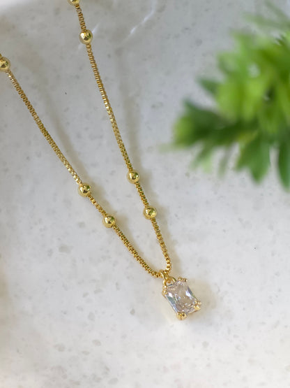 Royel Square 18k Gold plated Nacklace - Artisanal Jewellery