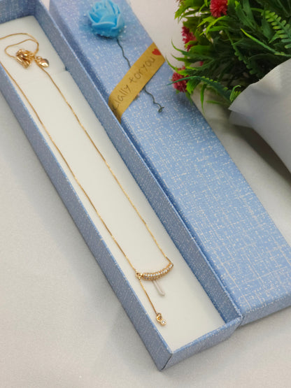 swaying rosegold plated Nacklace - Artisanal Jewellery