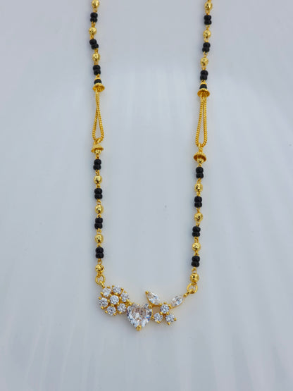 Heart Flower 18K Gold-Plated Mangalsutra | Artisanal Handmade Jewellery - Artisanal Jewellery