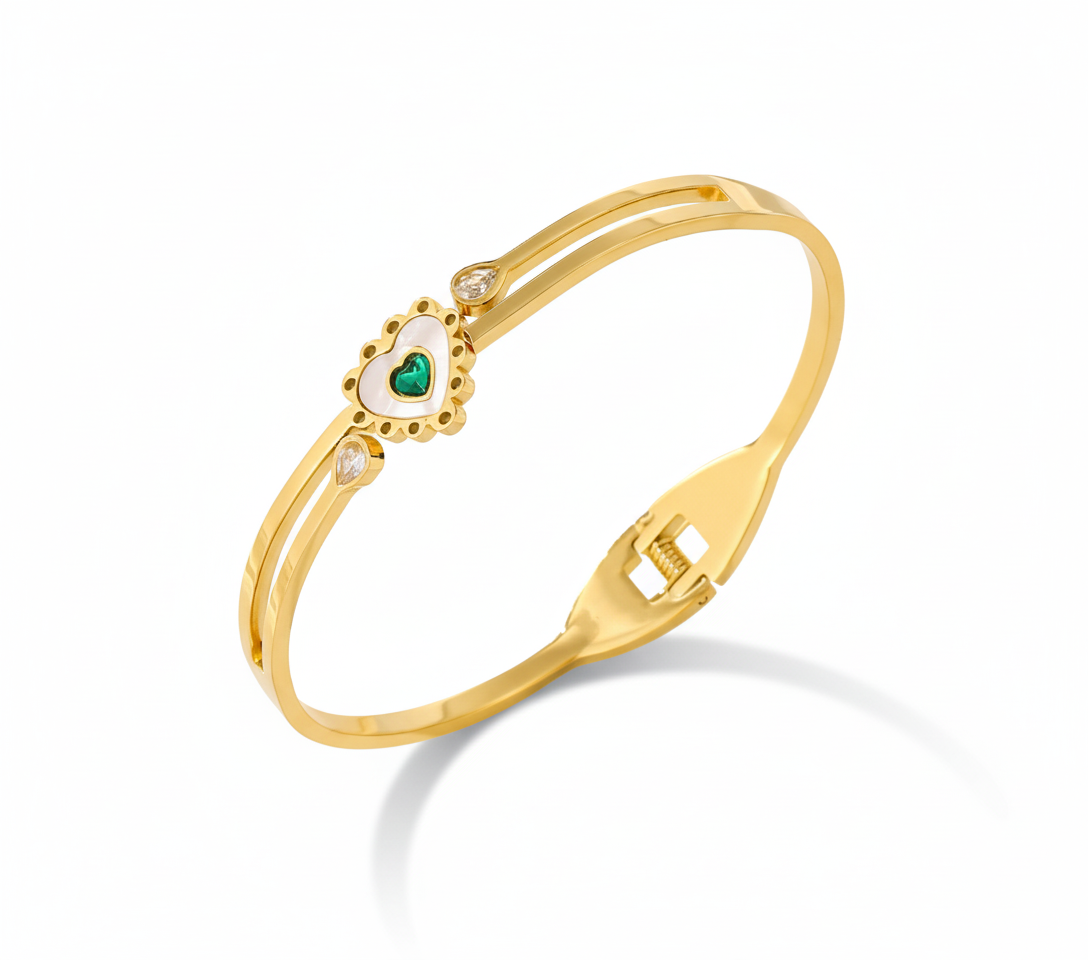 Arohi 18K Gold Plated Bracelet Kada | Artisanal Handmade Jewellery - Artisanal Jewellery