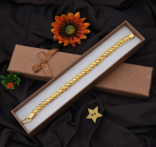 1 Gram Gold Plated Fancy Designer Bracelet for Men