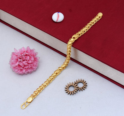 1 Gram Gold Plated Fancy Designer Bracelet for Men
