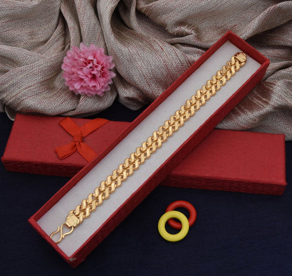 Latest Design Gold Plated Pokal Nawabi Bracelet for Men