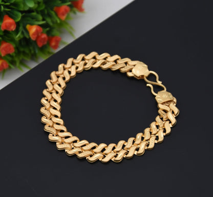 Latest Design Gold Plated Pokal Nawabi Bracelet for Men