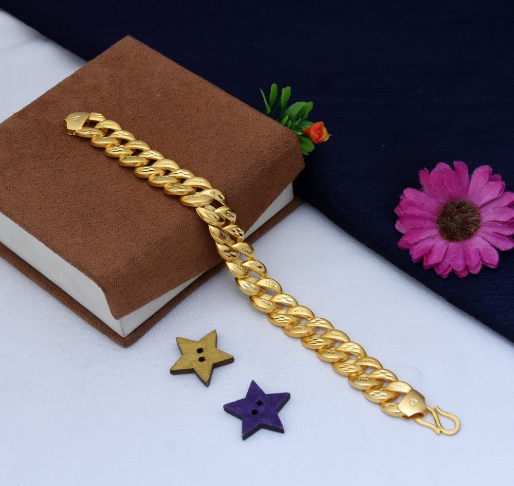 1 Gram Gold Plated Popular Pokal Bracelet for Men