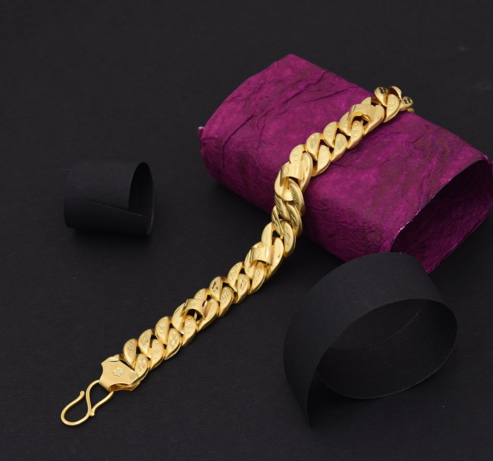 1 Gram Gold Plated Popular Design Pokal Bracelet for Men