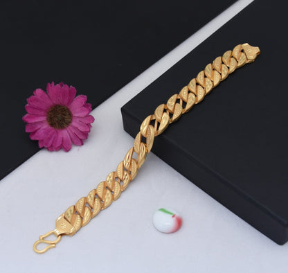 Premium Gold Plated Cuban Link Bracelet for Men
