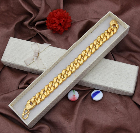 1 Gram Gold Plated Popular Pokal Bracelet for Men