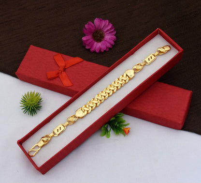 1 Gram Gold Plated Latest Design Pokal Bracelet for Men