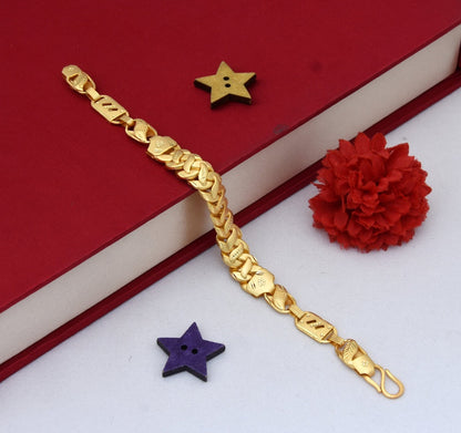 1 Gram Gold Plated Latest Design Pokal Bracelet for Men