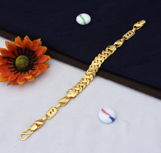 1 Gram Gold Plated Latest Design Pokal Bracelet for Men