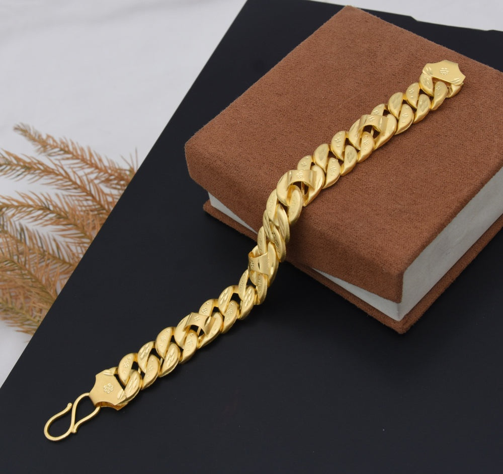 1 Gram Gold Plated Popular Design Pokal Bracelet for Men