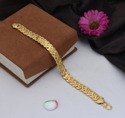 Attention-Getting Gold Plated Pokal Bracelet for Men