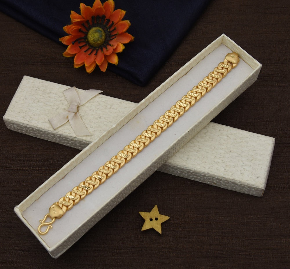 Attention-Getting Gold Plated Pokal Bracelet for Men