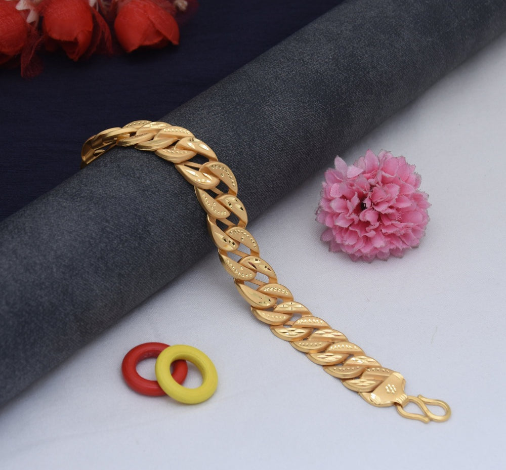 Premium Gold Plated Cuban Link Bracelet for Men