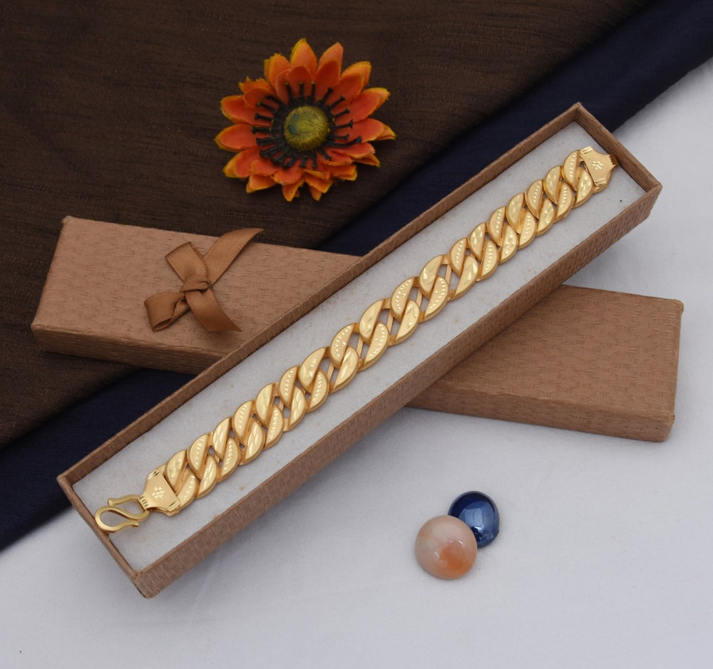 Premium Gold Plated Cuban Link Bracelet for Men
