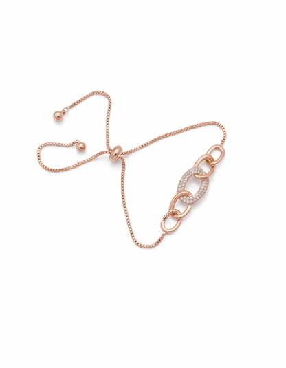 Circle Handcrafted Rosegold Plated Bracelet | Artisanal Handmade Jewellery - Artisanal Jewellery