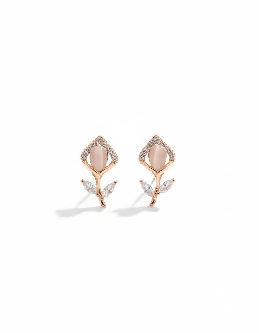 Clant Rose Gold-Plated Earrings | Artisanal Handmade Jewellery - Artisanal Jewellery