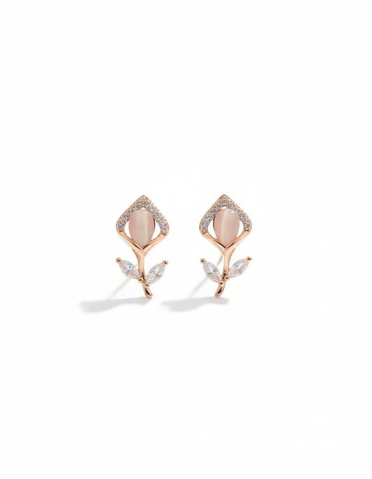 Clant Rose Gold-Plated Earrings | Artisanal Handmade Jewellery - Artisanal Jewellery