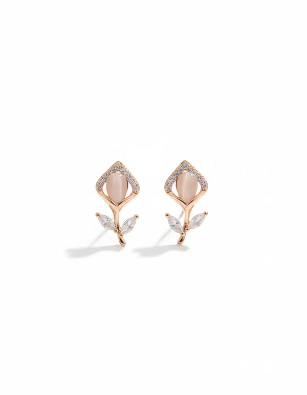 Clant Rose Gold-Plated Earrings | Artisanal Handmade Jewellery - Artisanal Jewellery