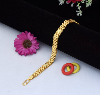Royal Double Layer Gold Plated Bracelet for Men