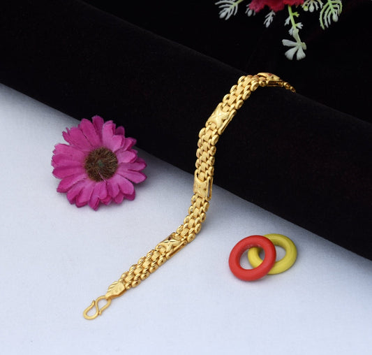 Royal Double Layer Gold Plated Bracelet for Men