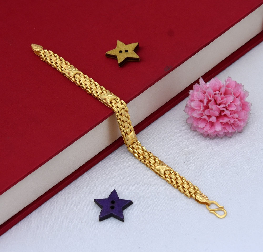 Royal Double Layer Gold Plated Bracelet for Men