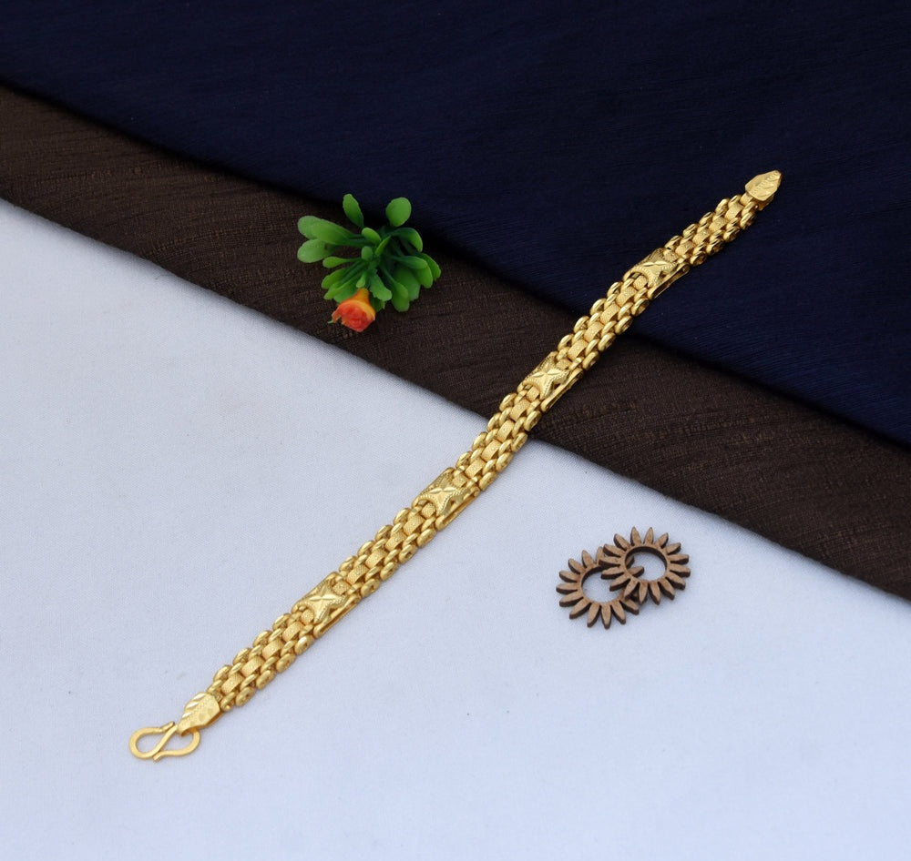 Royal Double Layer Gold Plated Bracelet for Men