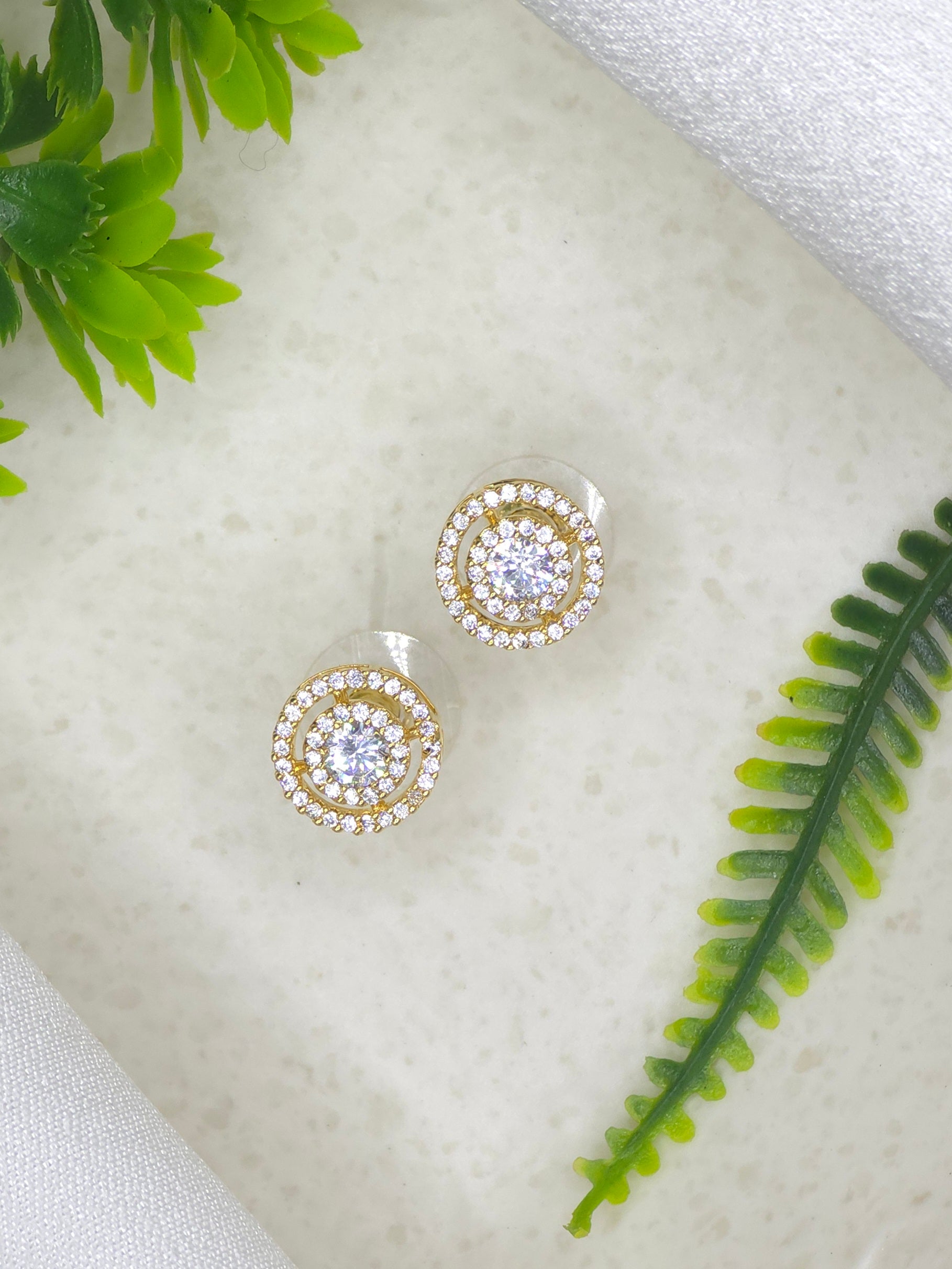 Double Square 18K Gold-Plated Combo - Artisanal Jewellery