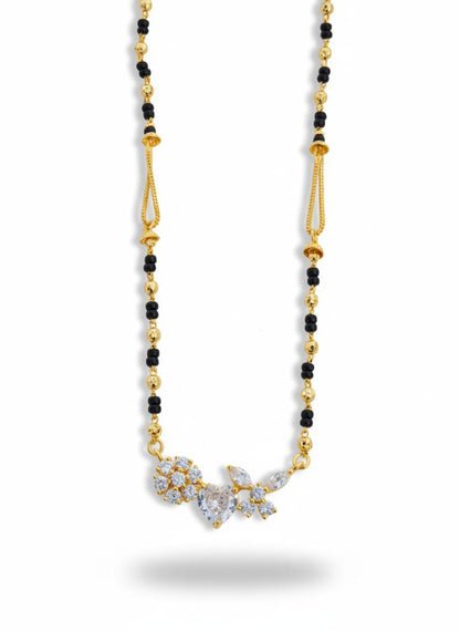 Heart Flower 18K Gold-Plated Mangalsutra | Artisanal Handmade Jewellery - Artisanal Jewellery
