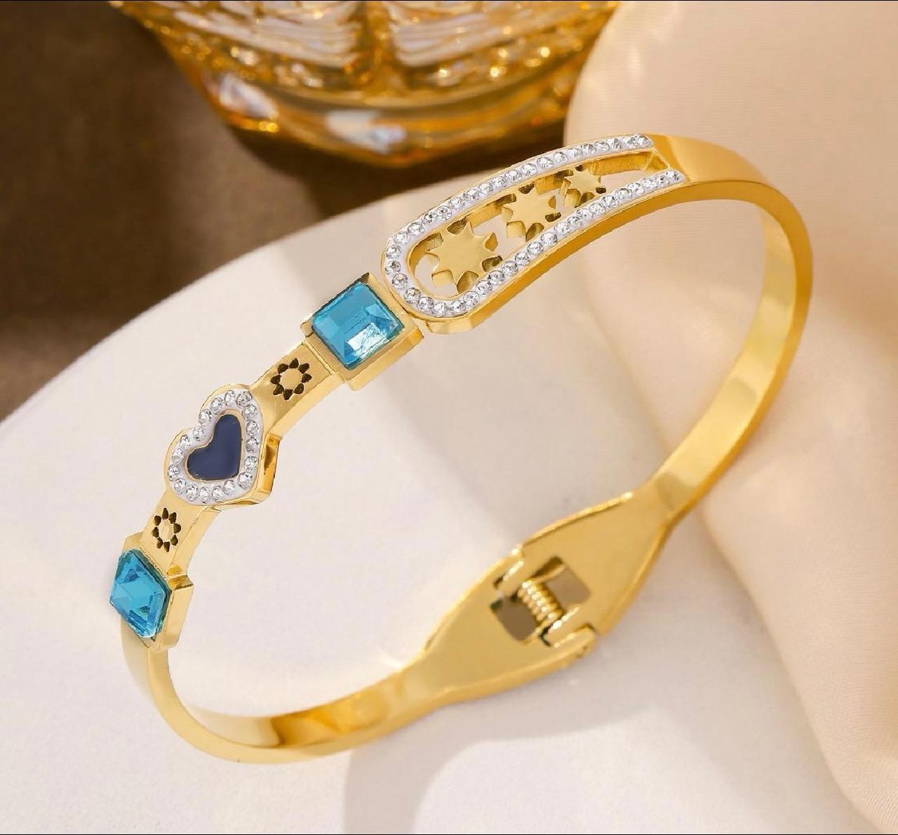 Krina 18K Gold Plated Bracelet Kada | Artisanal Handmade Jewellery - Artisanal Jewellery