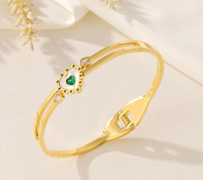 Arohi 18K Gold Plated Bracelet Kada | Artisanal Handmade Jewellery - Artisanal Jewellery