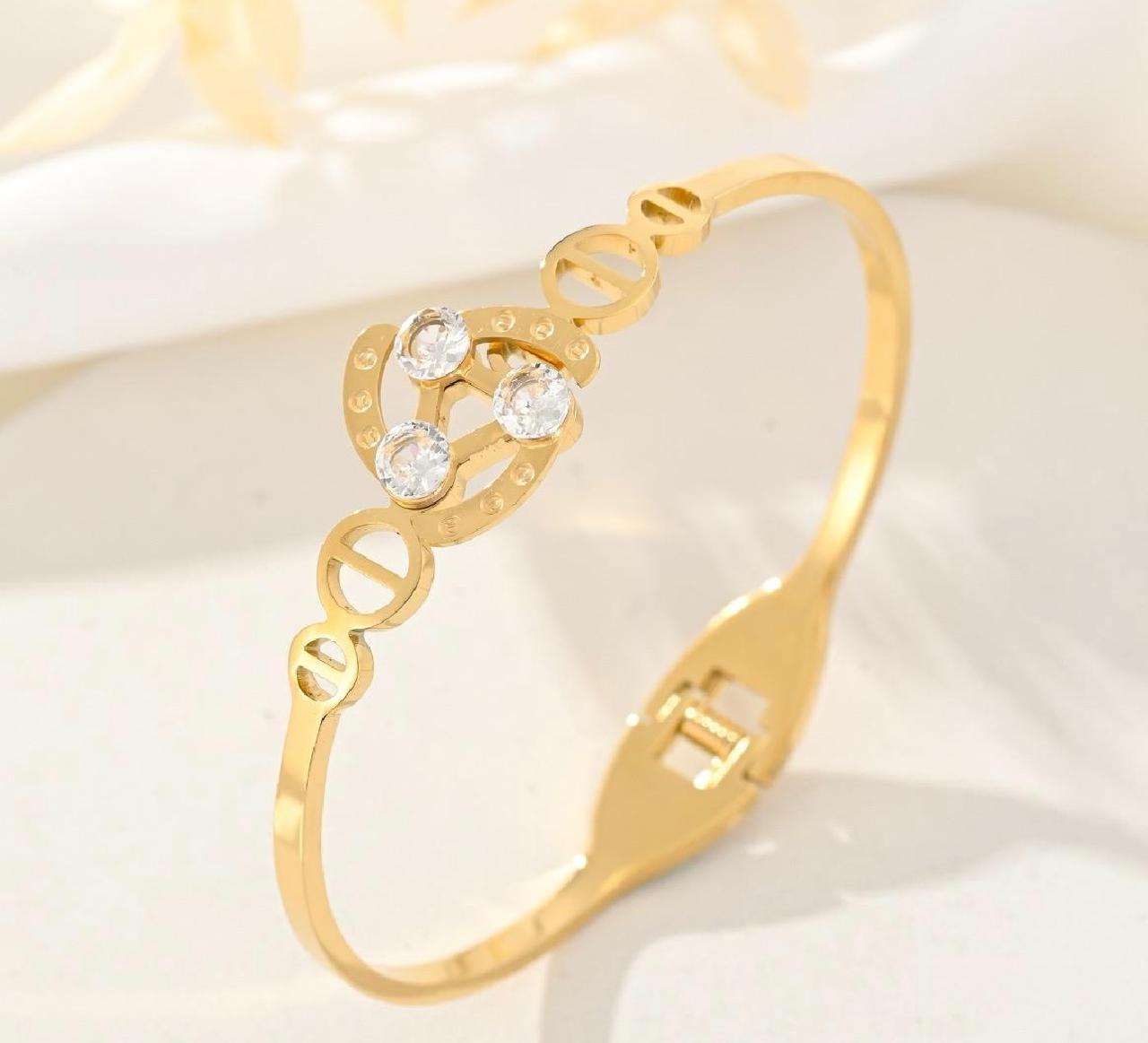 Inaaya 18K Gold Plated Bracelet Kada | Artisanal Handmade Jewellery - Artisanal Jewellery