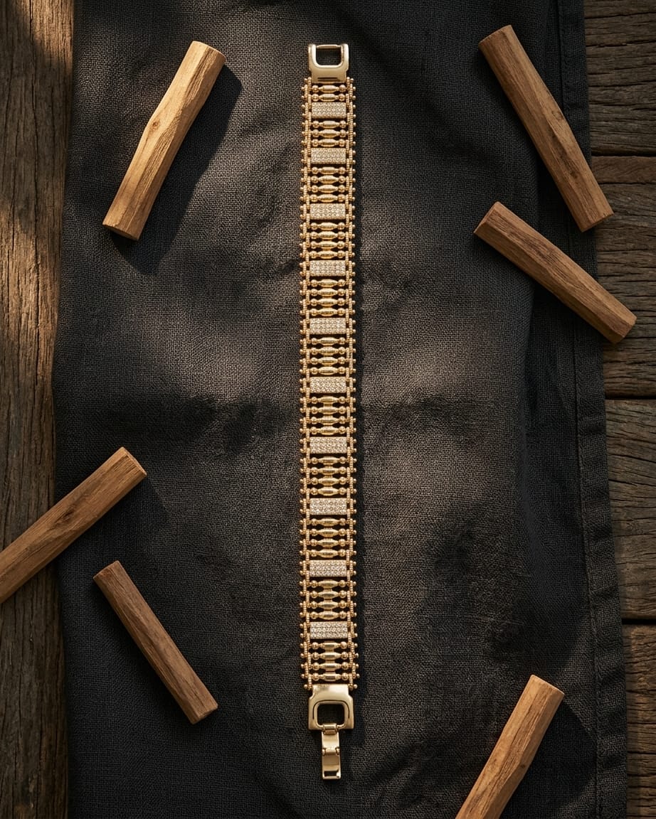 Imperial Crown Luxe Bracelet – Premium Gold Men’s Royal Bracelet